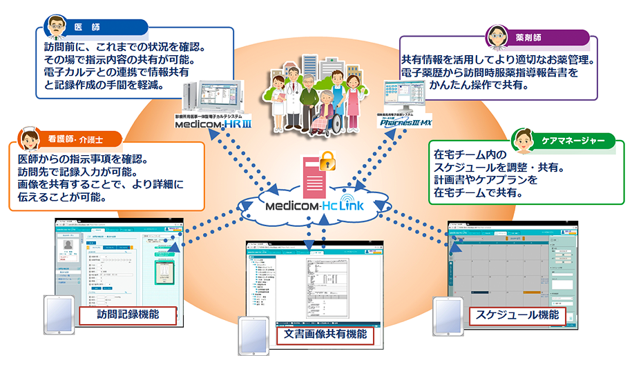 Medicom‐HCLinkシステムイメージ図