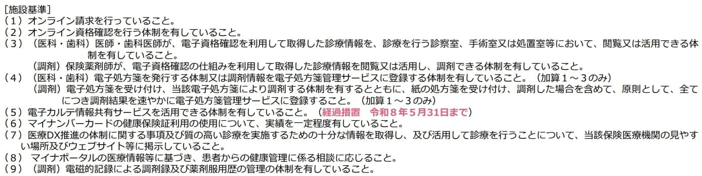 【2025年10月以降】医療DX推進体制整備加算の施設基準